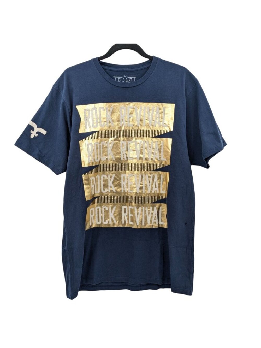 Rock Revival Graphic T Shirt‎ Metallic Logo Y2K Grunge Streetwear USA Made Large
